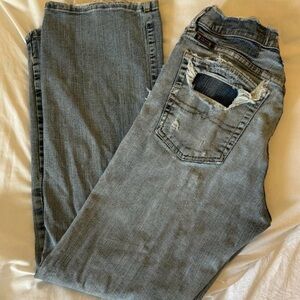 Men's Distressed Lucky Brand - Light Wash Gray Jeans